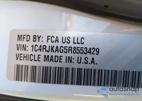 2024 Jeep Grand Cherokee L Altitude 4X4 z USA, uszkodzony, nr VIN 1C4RJKAG5R8553429